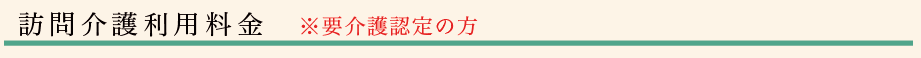 訪問介護利用料金