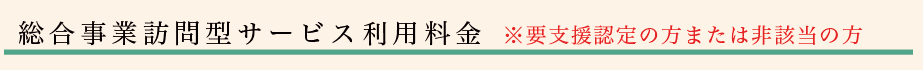 総合事業訪問介護利用料金
